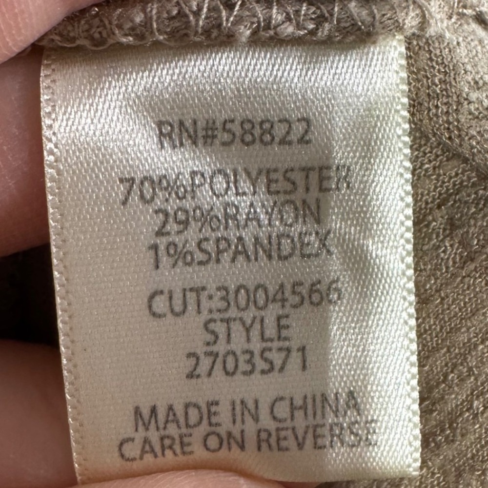 Max Studio Womens Taupe Brown Cinched Front V-Neck Cap Sleeve Top Size M 2703S71 - Picture 7 of 7